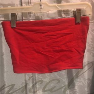 Red tube top
